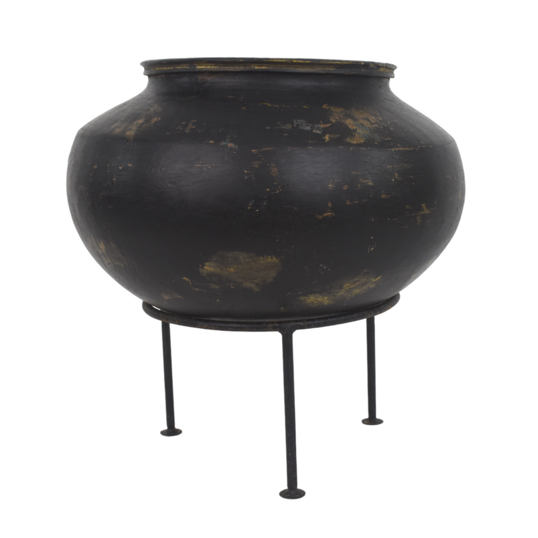 Grey Brown Clay Pot