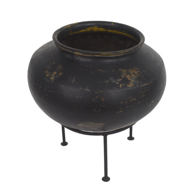 Grey Brown Clay Pot