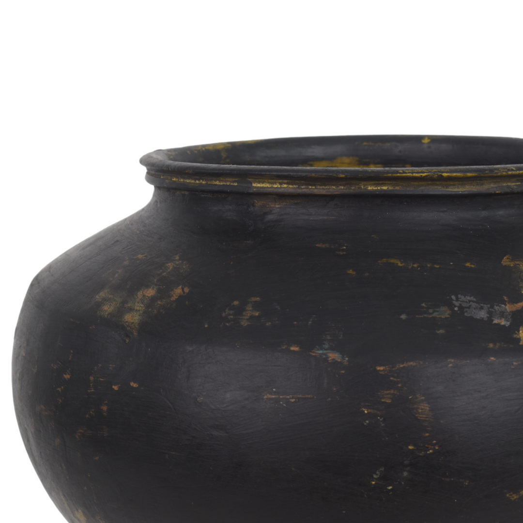 Grey Brown Clay Pot
