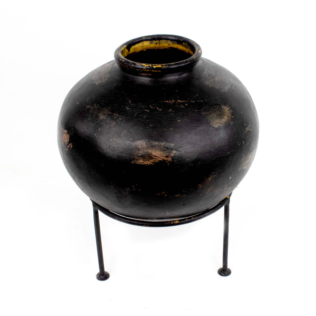Grey Brown Clay Pot