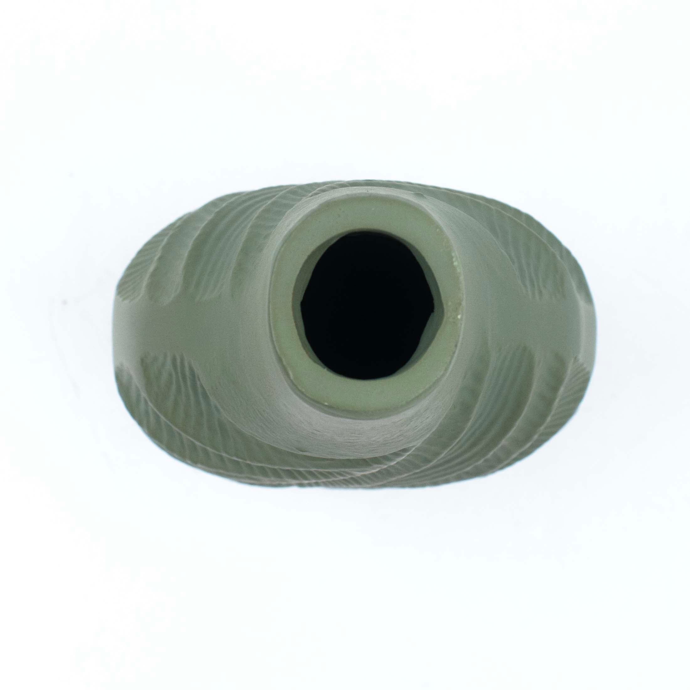 Green Patina Wave Vase