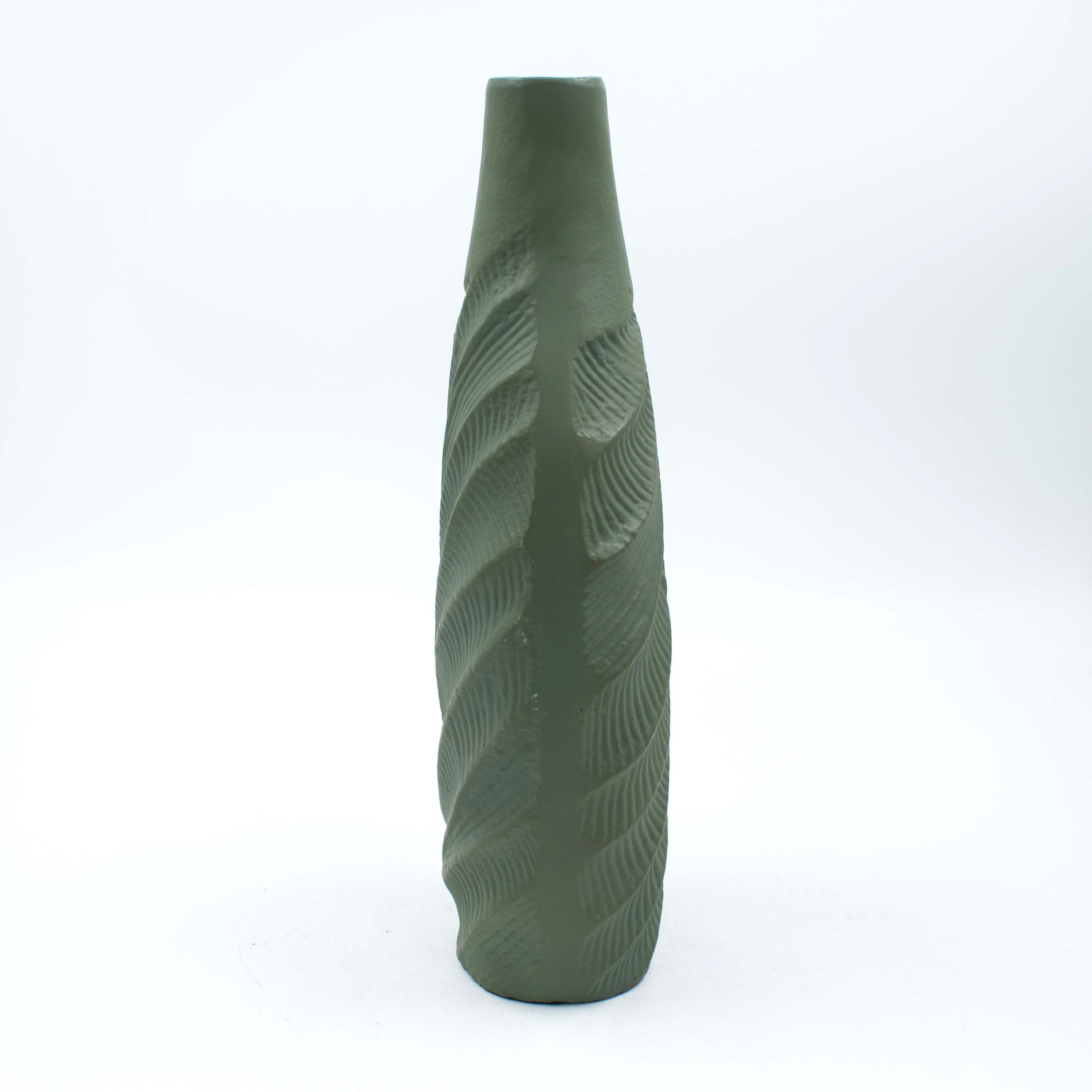 Green Patina Wave Vase