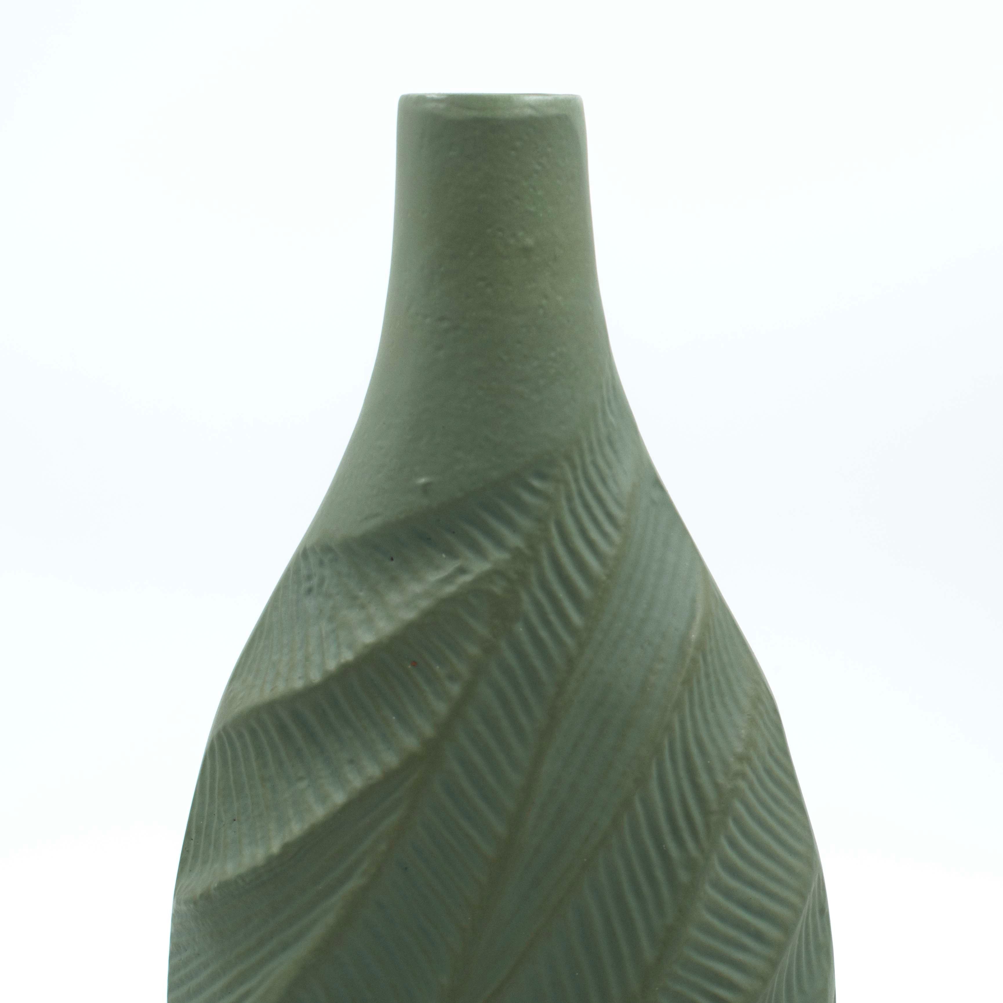 Green Patina Wave Vase