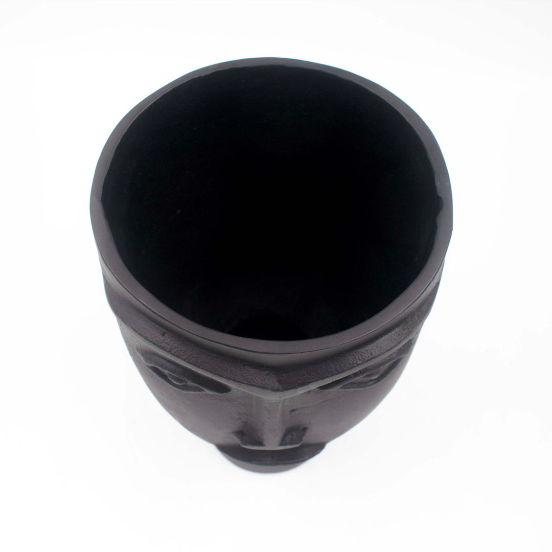 Charcoal Black Face Vase