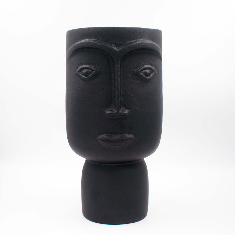 Charcoal Black Face Vase