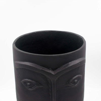 Charcoal Black Face Vase