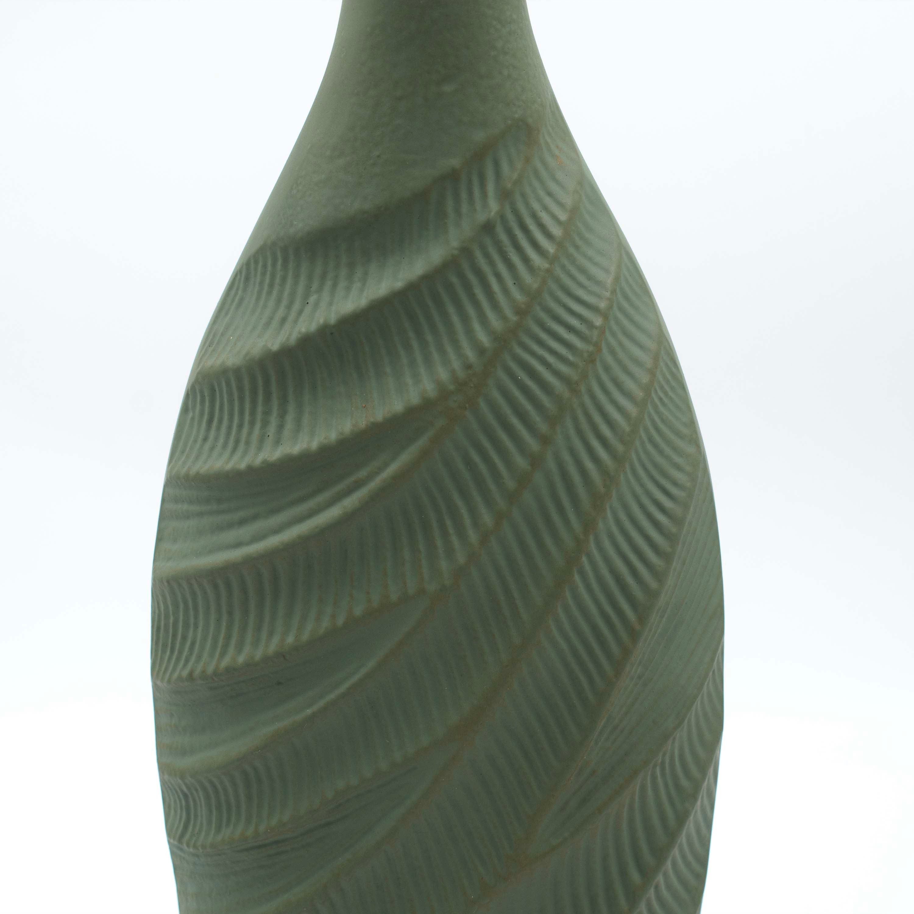 Green Patina Wave Vase