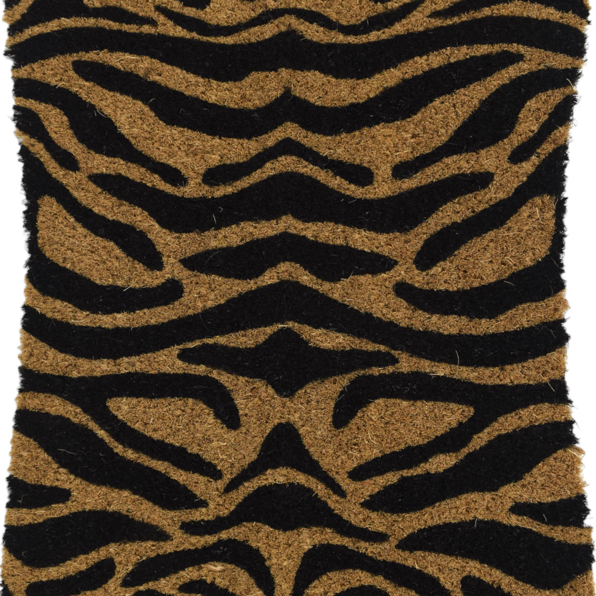 PVC Backed Coir Mat Tiger Print