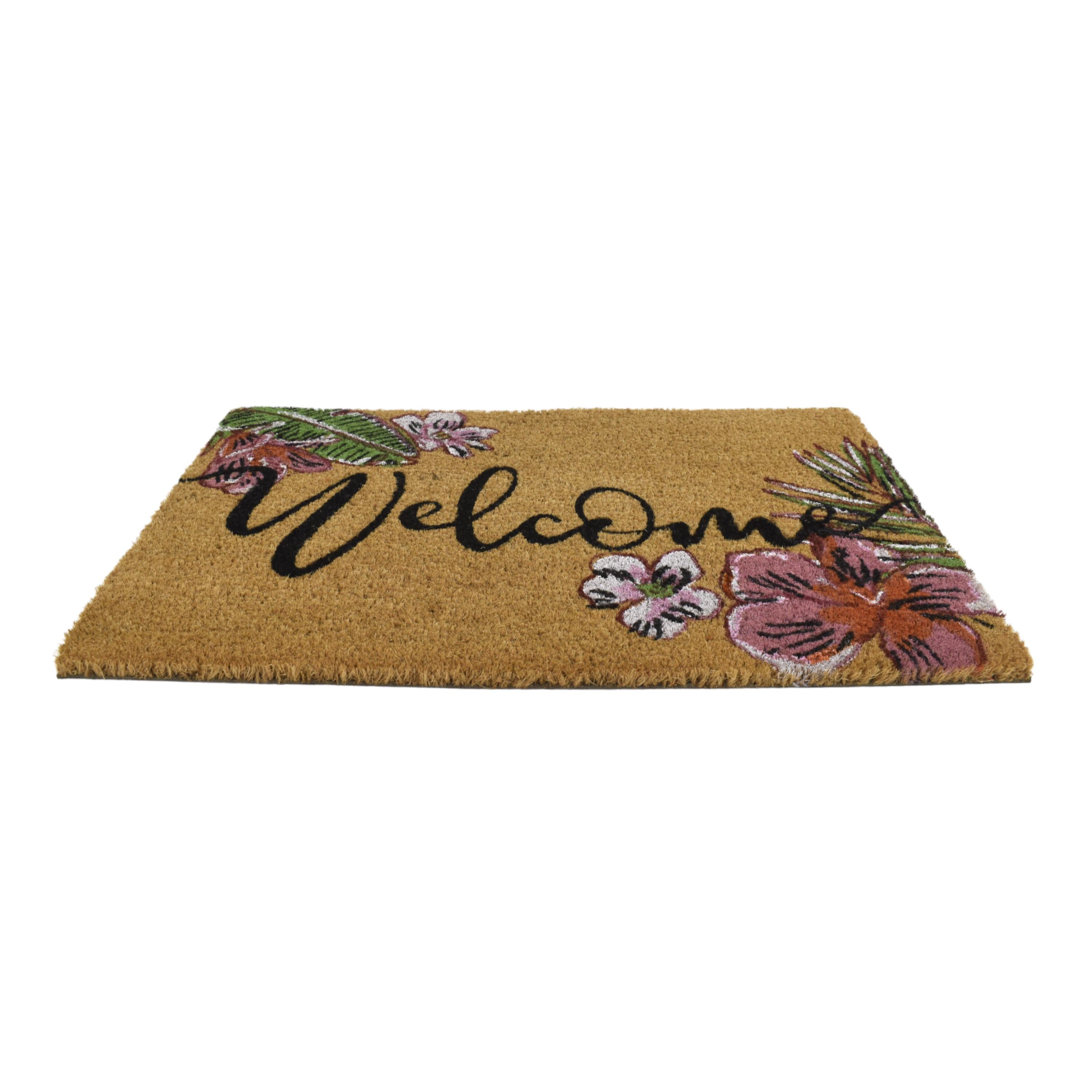 PVC Backed Coir Mat Welcome