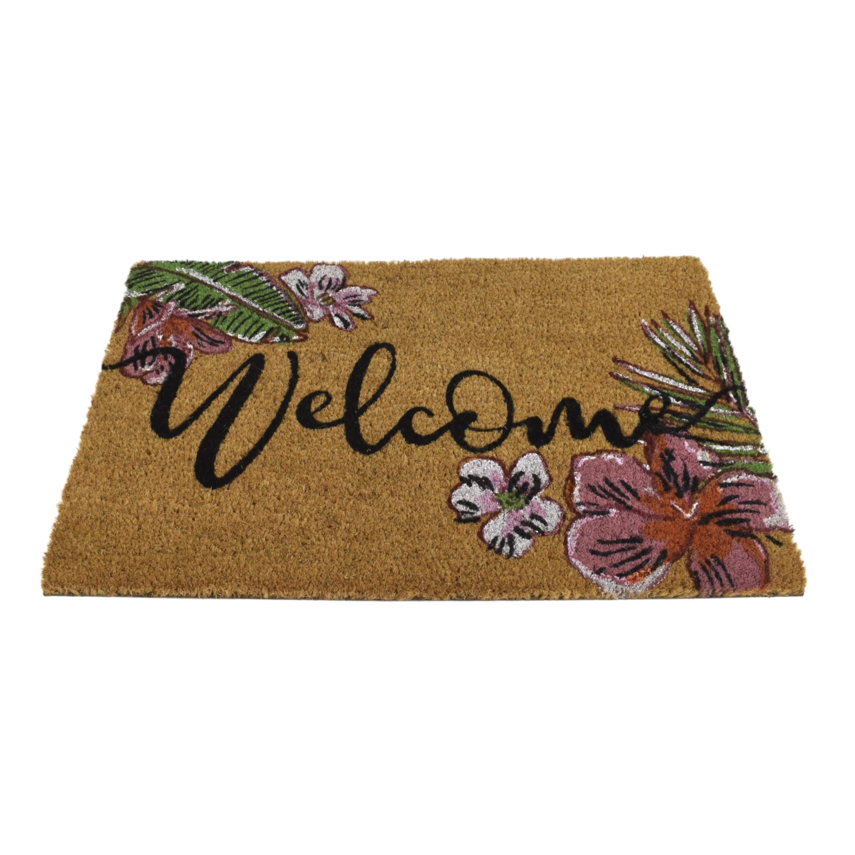 PVC Backed Coir Mat Welcome
