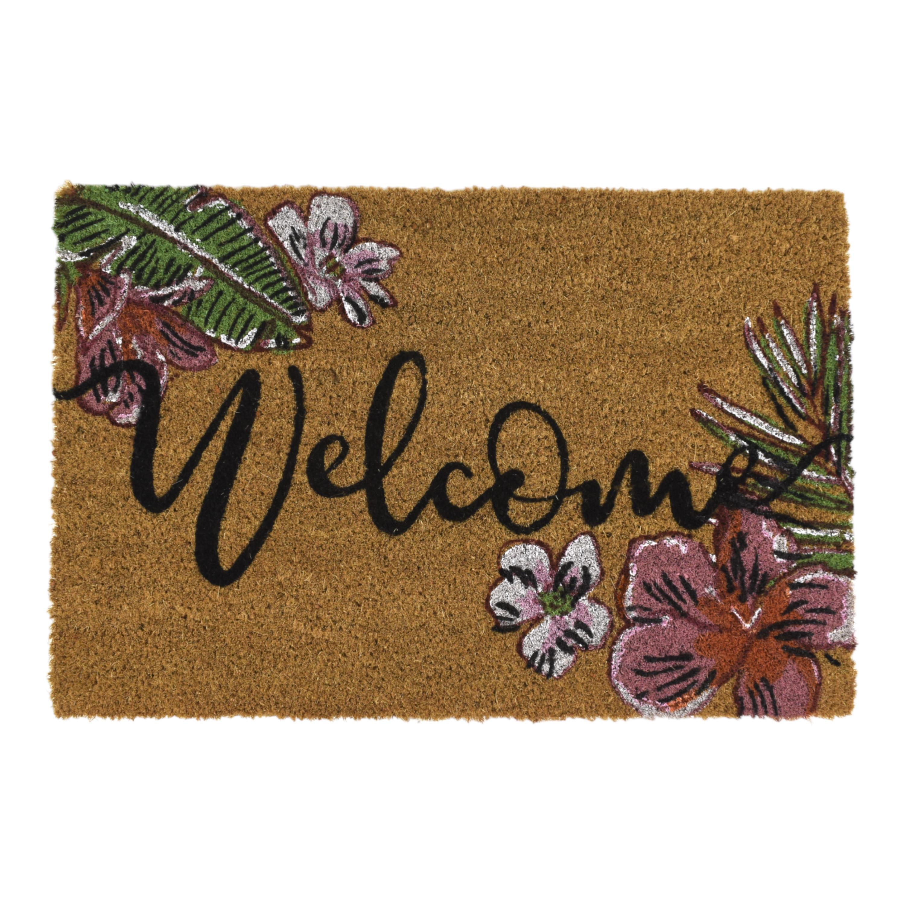 PVC Backed Coir Mat Welcome