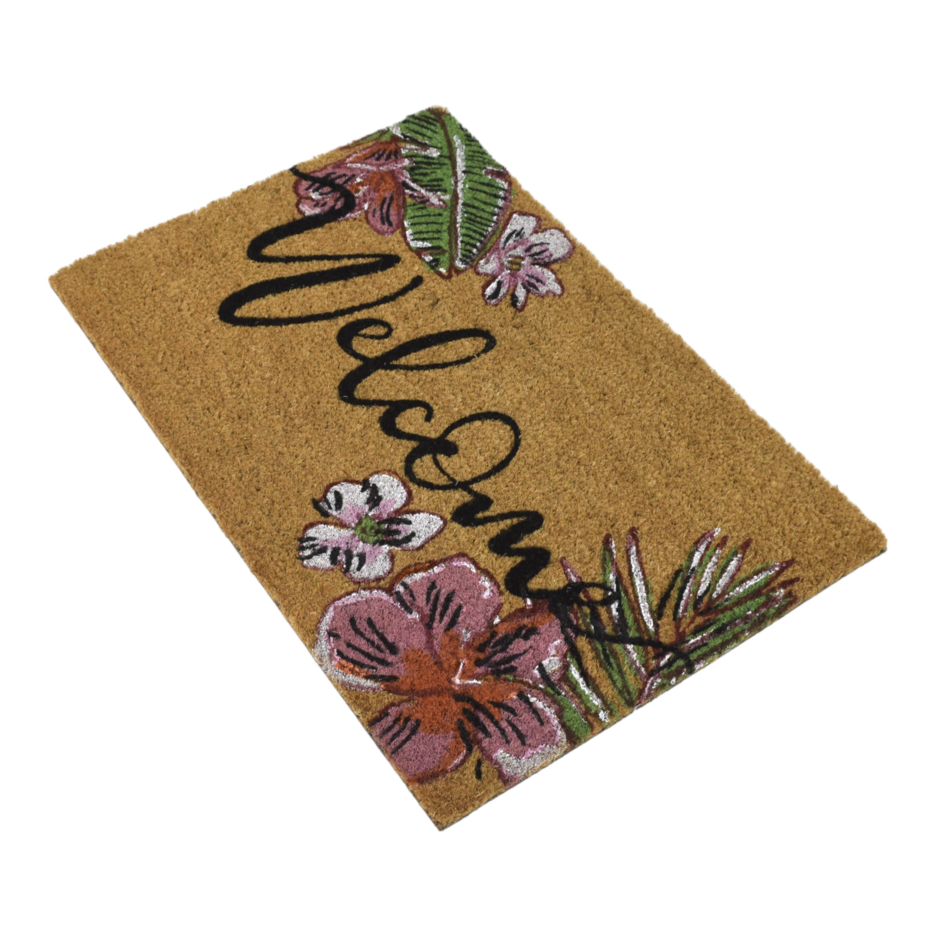 PVC Backed Coir Mat Welcome