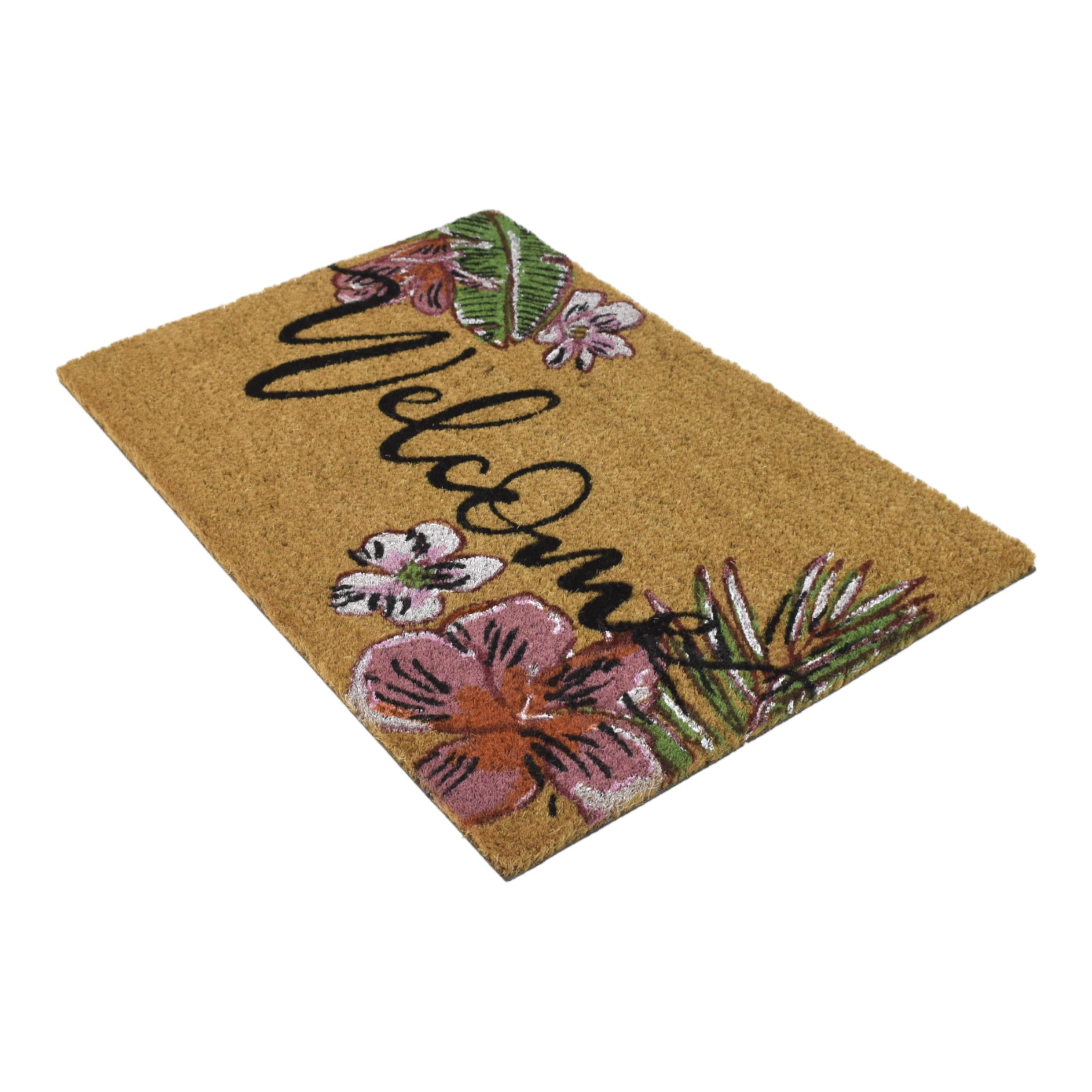 PVC Backed Coir Mat Welcome