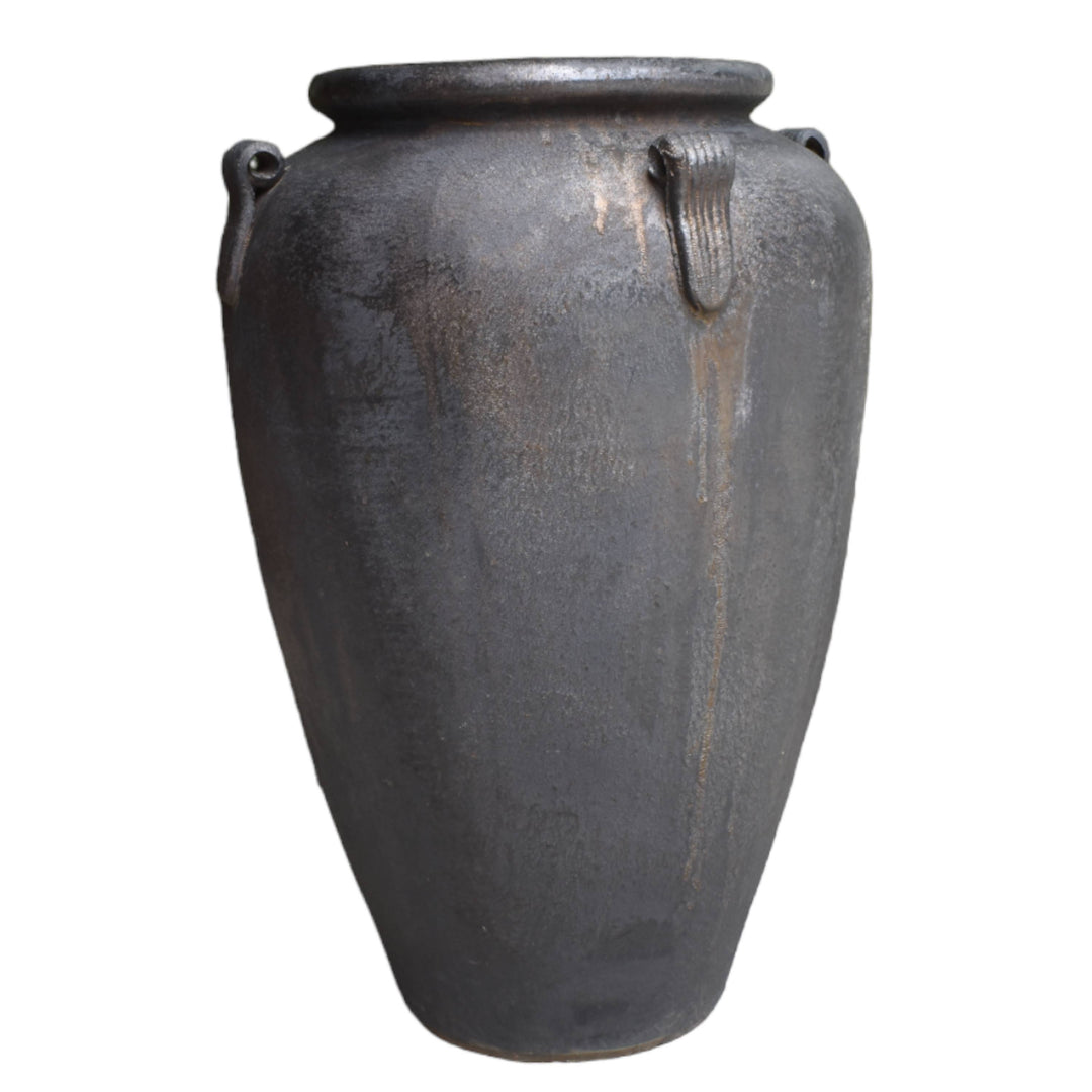 Tall Copper Ceramic Urn