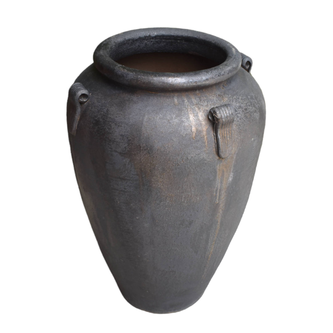Tall Copper Ceramic Urn