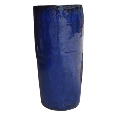 Tall Blue Ombre Ceramic Pot