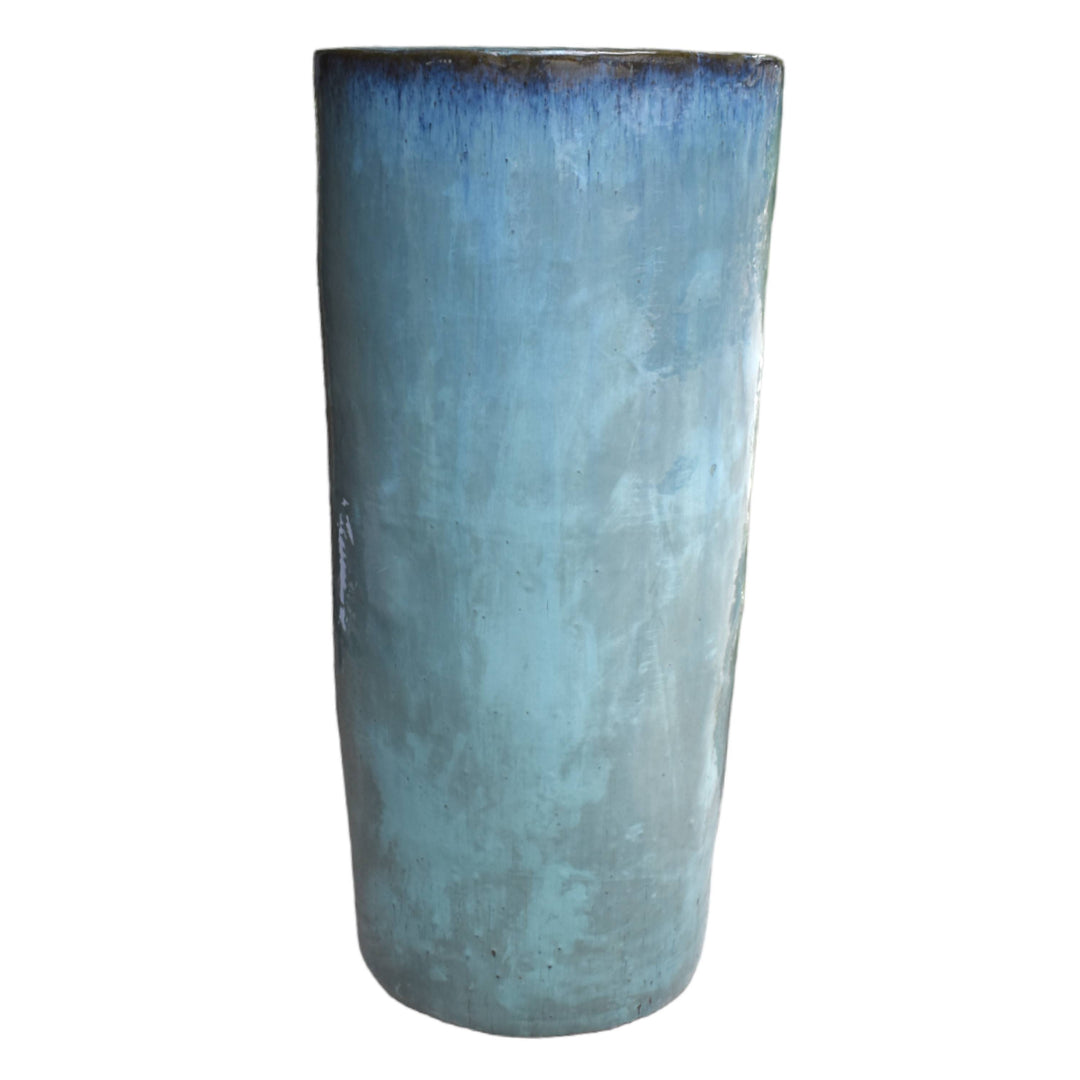 Tall Azul Ombre Ceramic Pot
