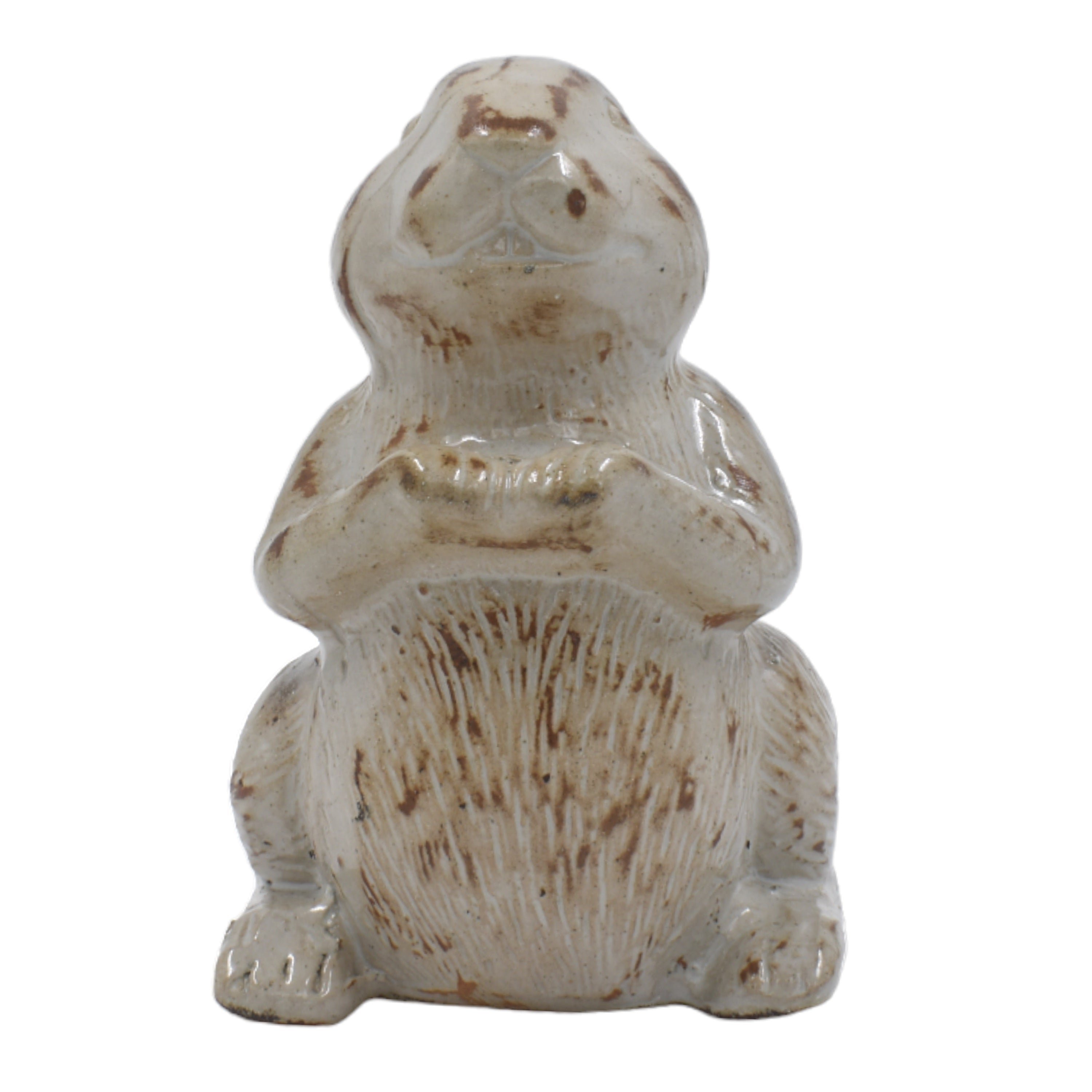 Ceramic Sleeping Rabbit Garden Figurine