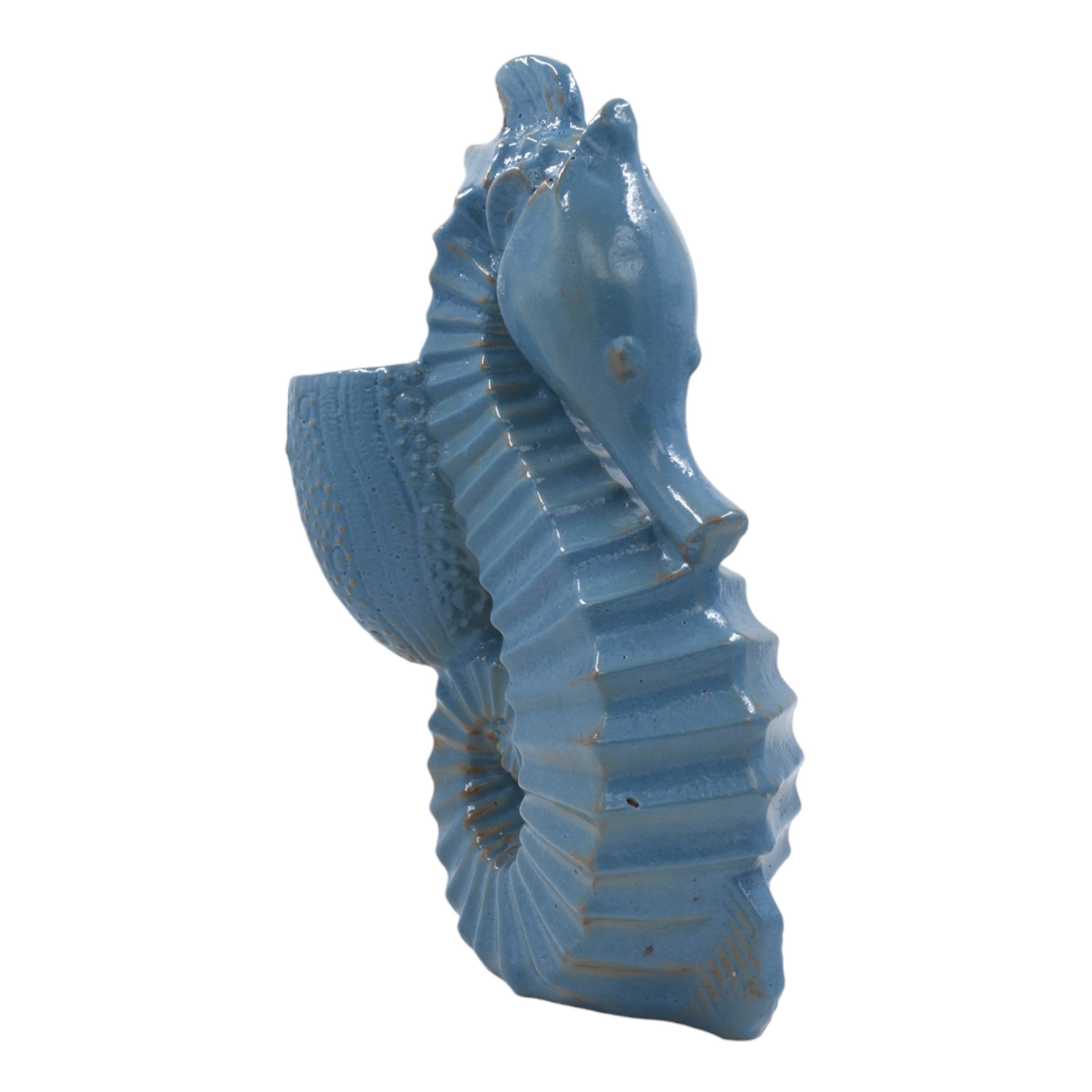 Ceramic Seahorse Garden Figurine