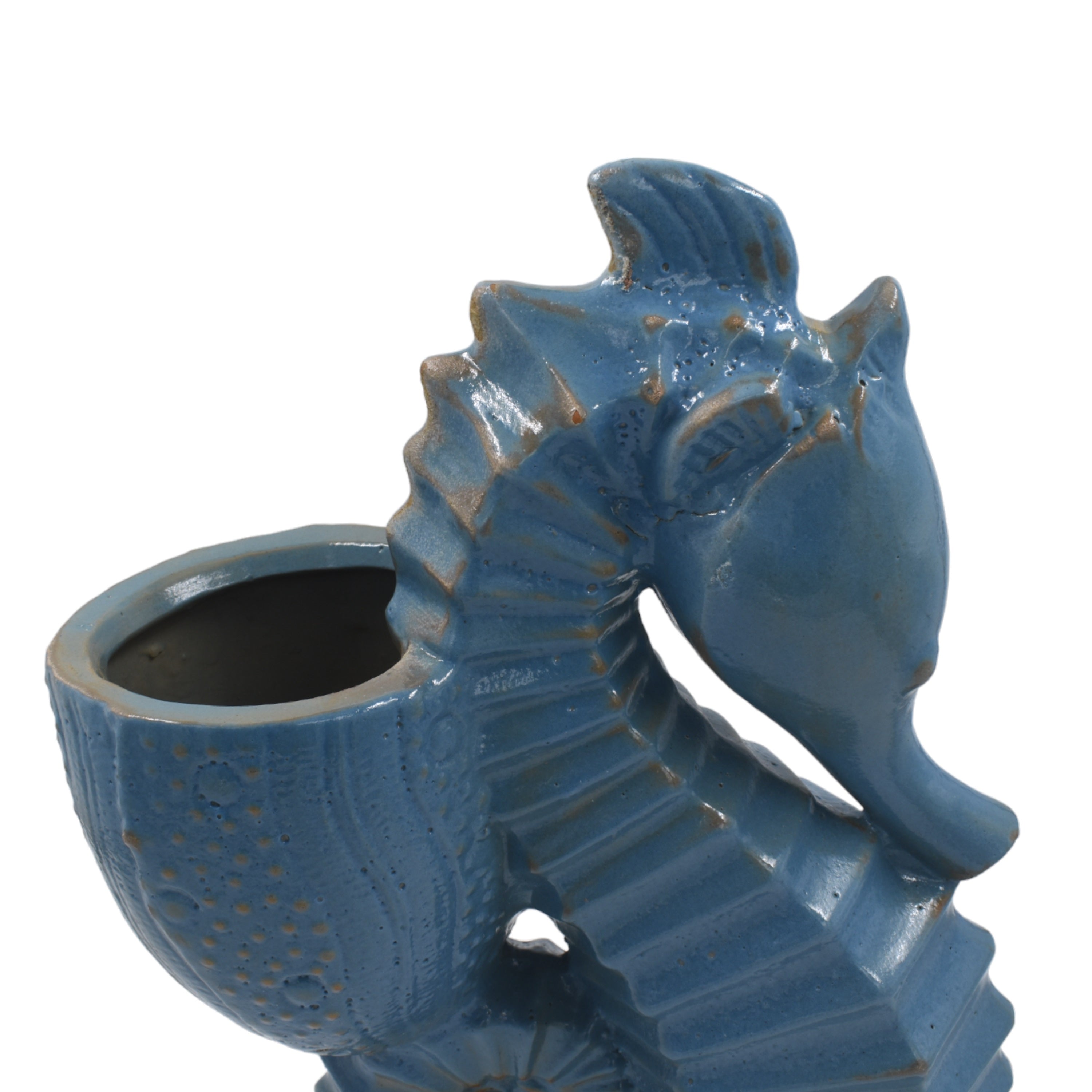 Ceramic Seahorse Garden Figurine