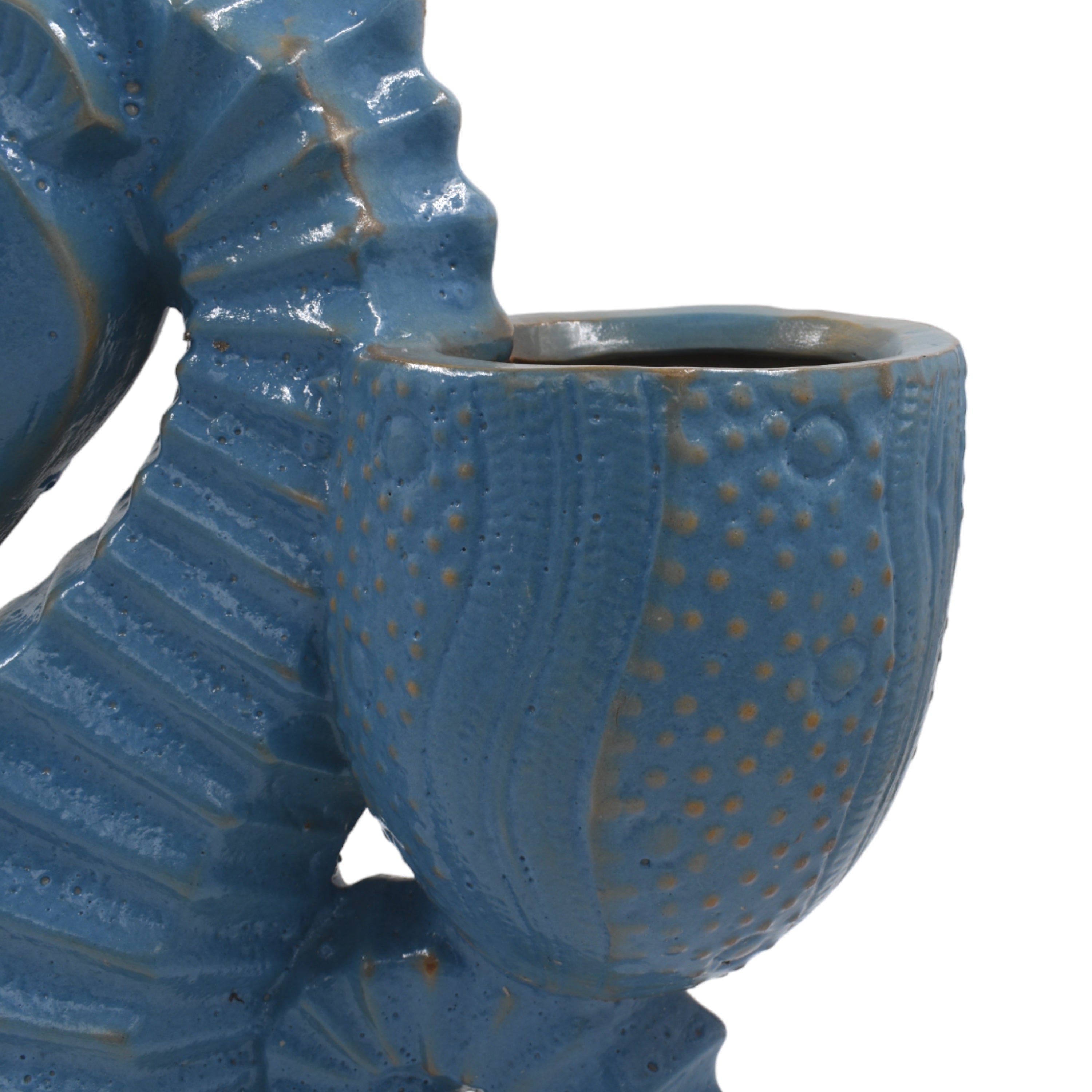 Ceramic Seahorse Garden Figurine
