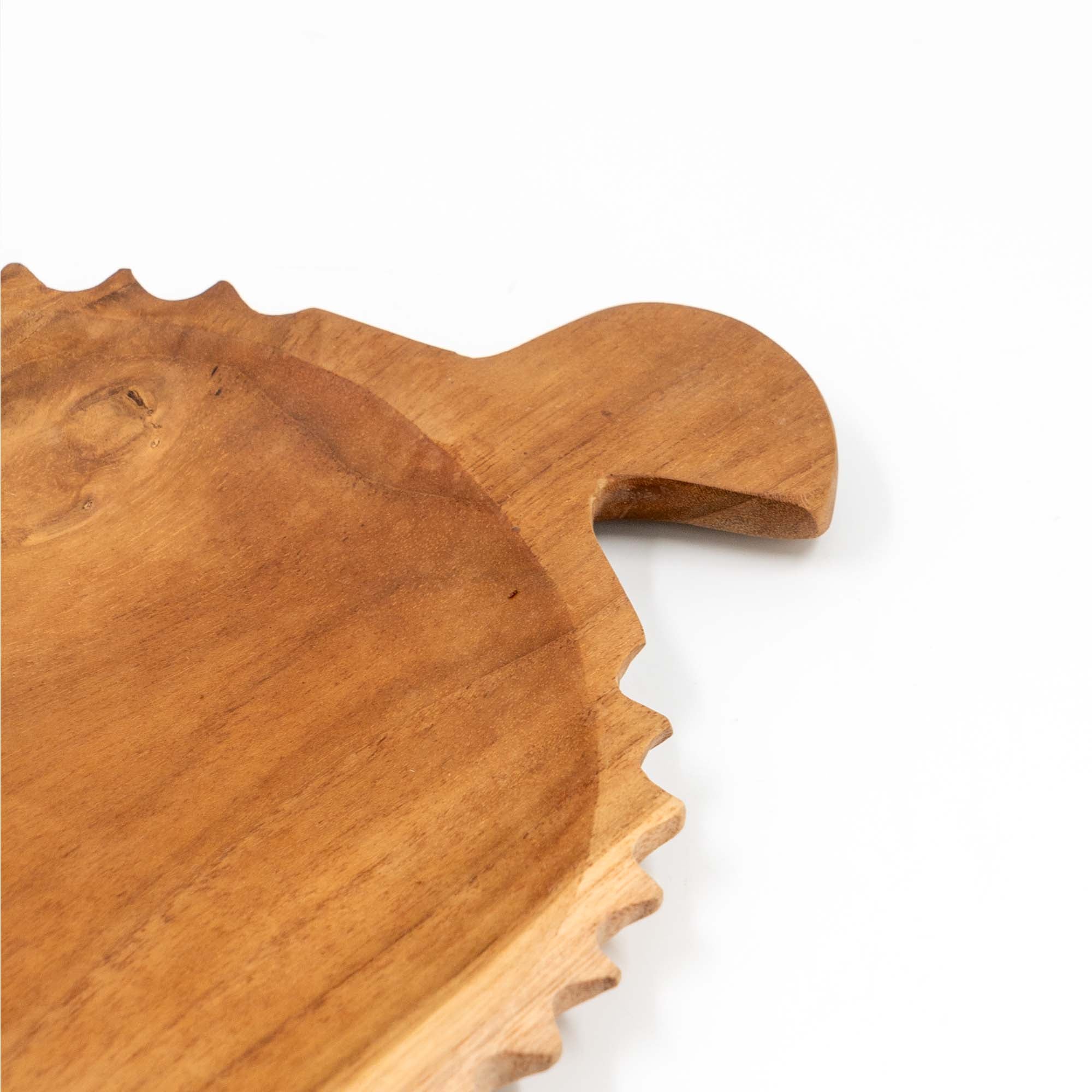 Yarah Teak Wood Zig-Zag Edge Platter