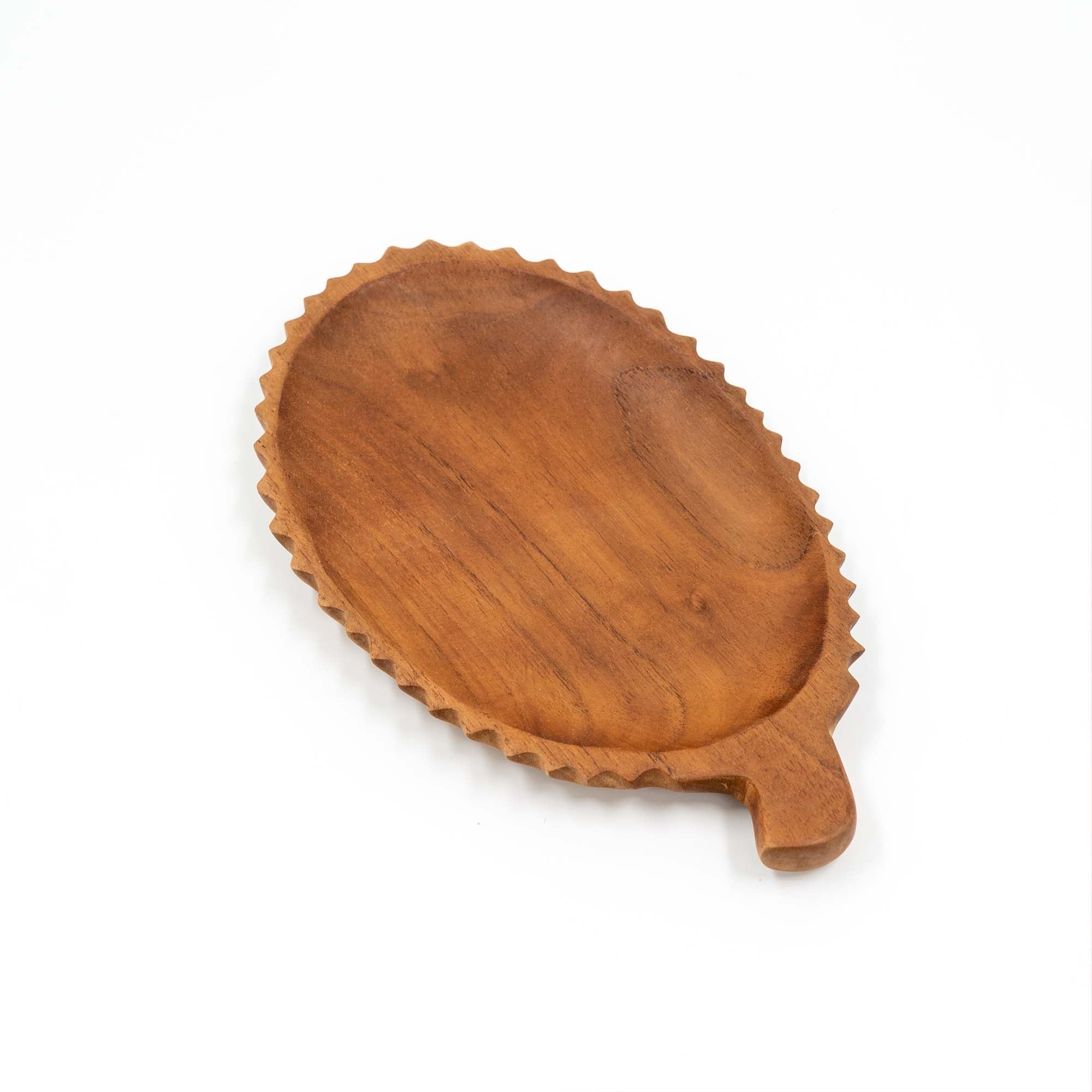 Yarah Teak Wood Zig-Zag Edge Platter