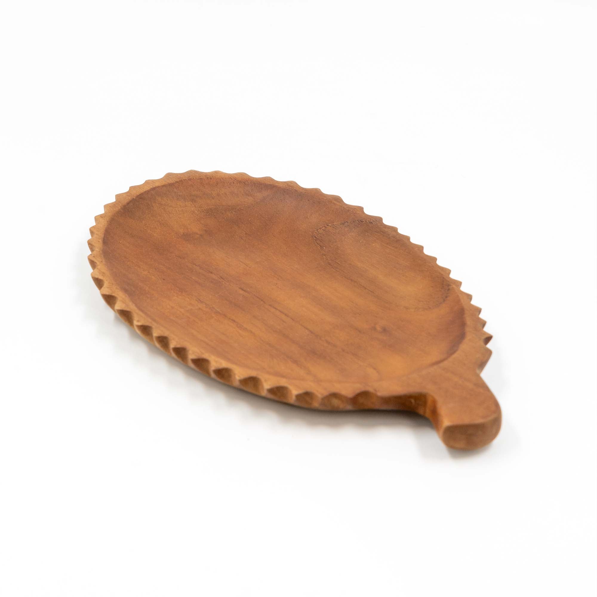 Yarah Teak Wood Zig-Zag Edge Platter