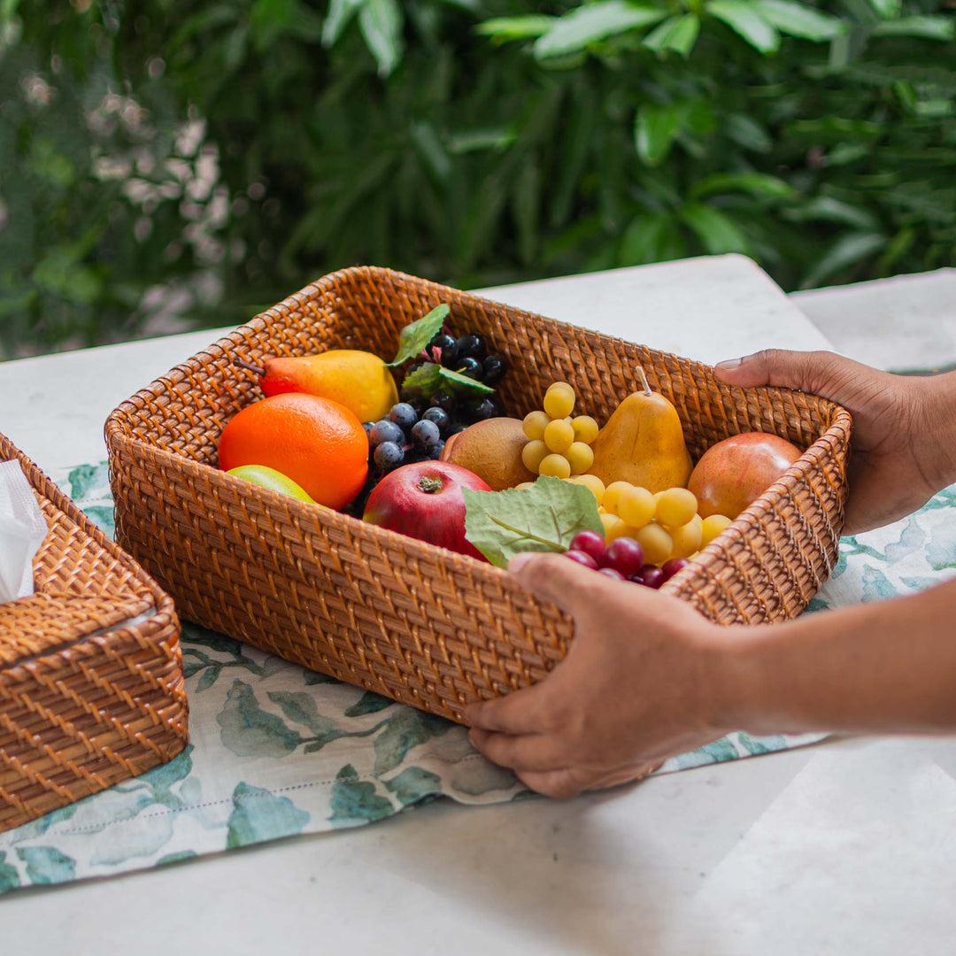 Rattan Rectangular Basket