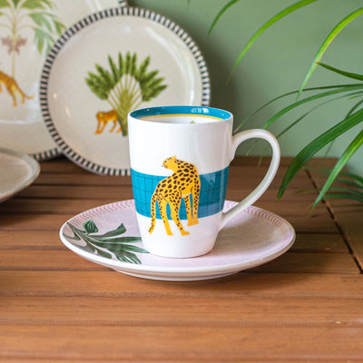 Light Blue Cheetah Mug