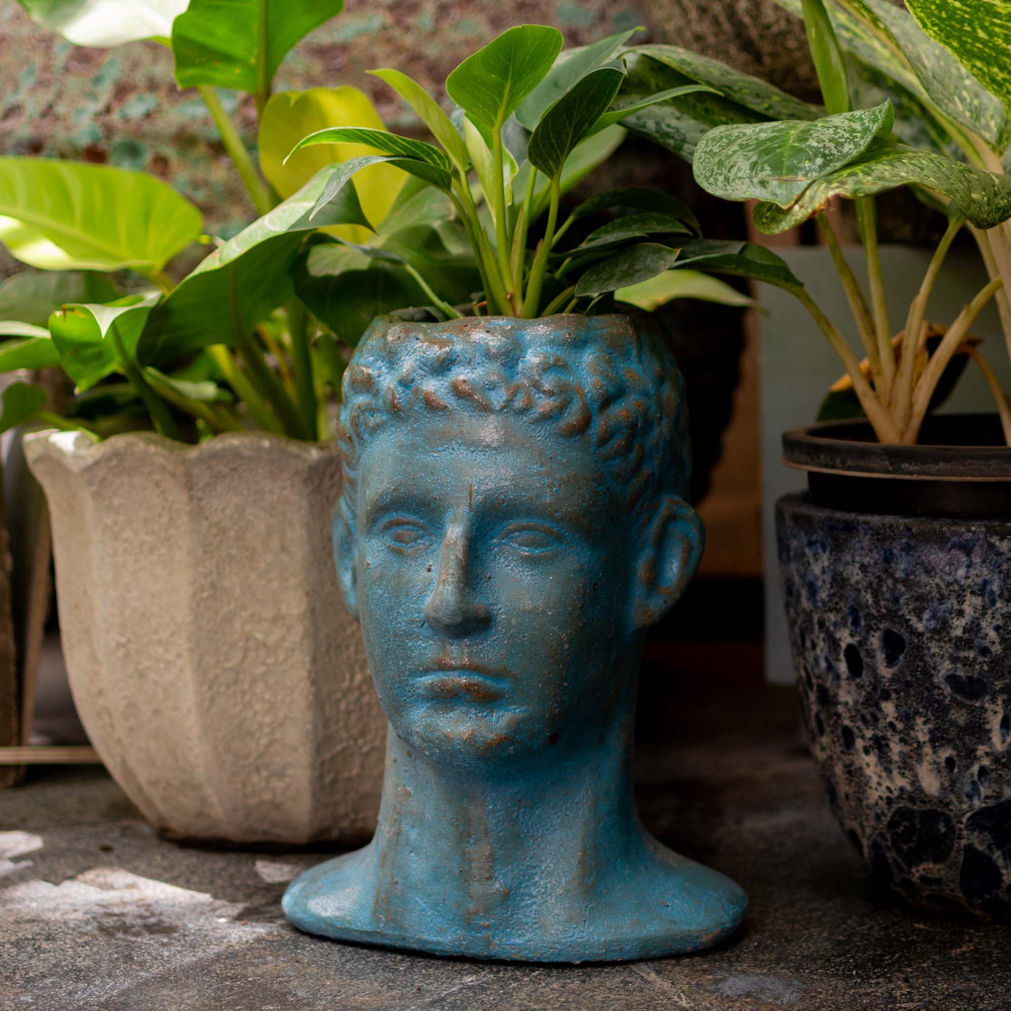 Face Shaped Ceramic Pot