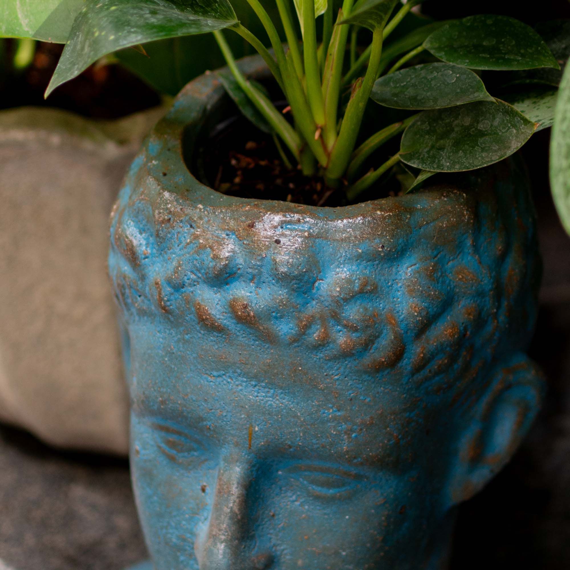 Face Shaped Ceramic Pot