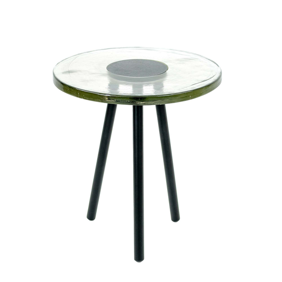 Glass Iron Side Table