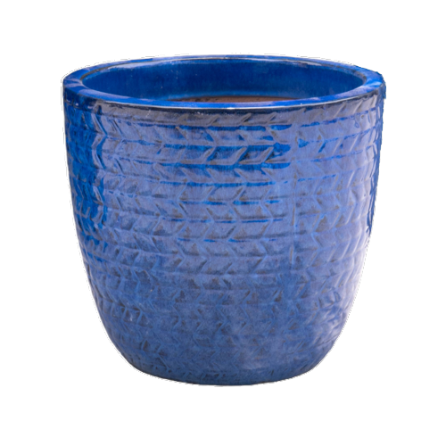 Zigzag Blue Pot