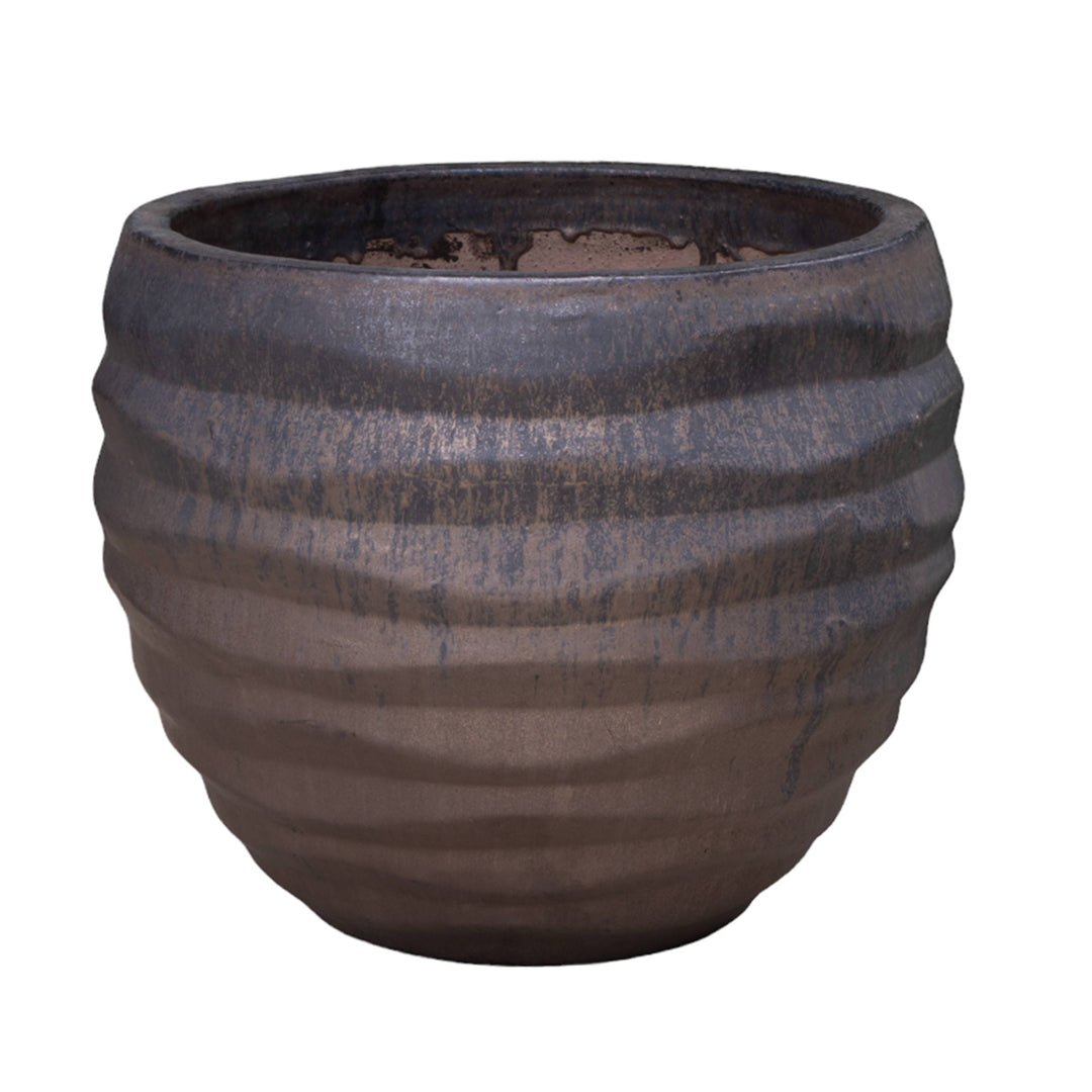 Broad Ruffle Bronze Pot