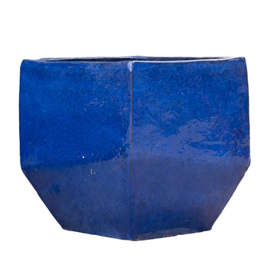 Hexagonal Blue Pot