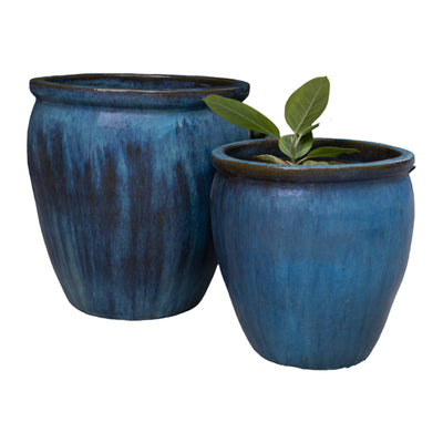 Diagonal Flute Ceramic Glaze Pot