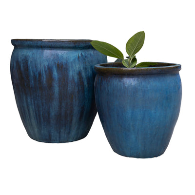 Diagonal Flute Ceramic Glaze Pot