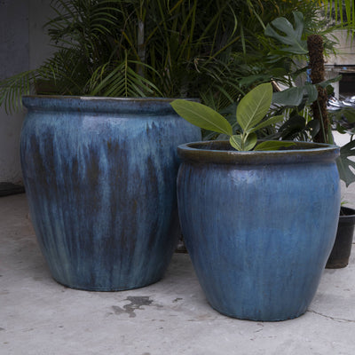 Diagonal Flute Ceramic Glaze Pot