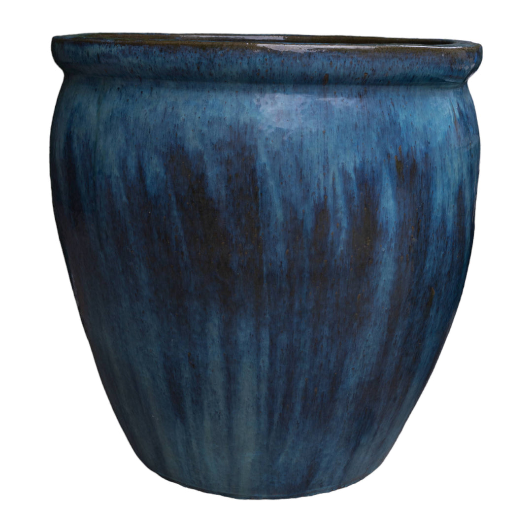 Diagonal Flute Ceramic Glaze Pot