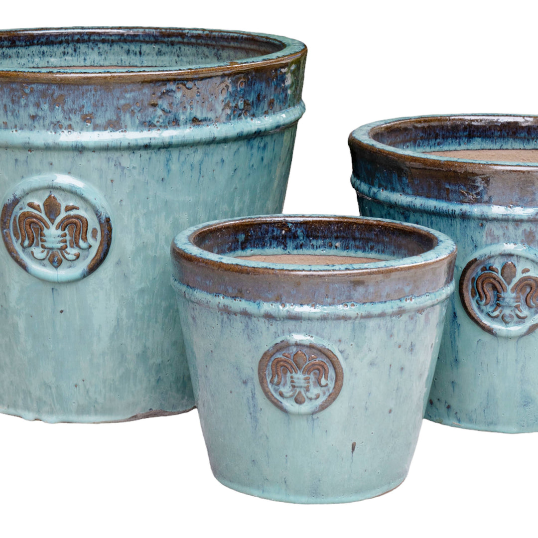 Medallion Sage Green Ceramic Glazed Pot