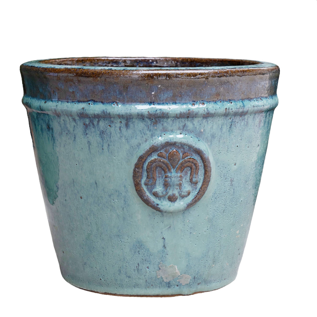 Medallion Sage Green Ceramic Glazed Pot