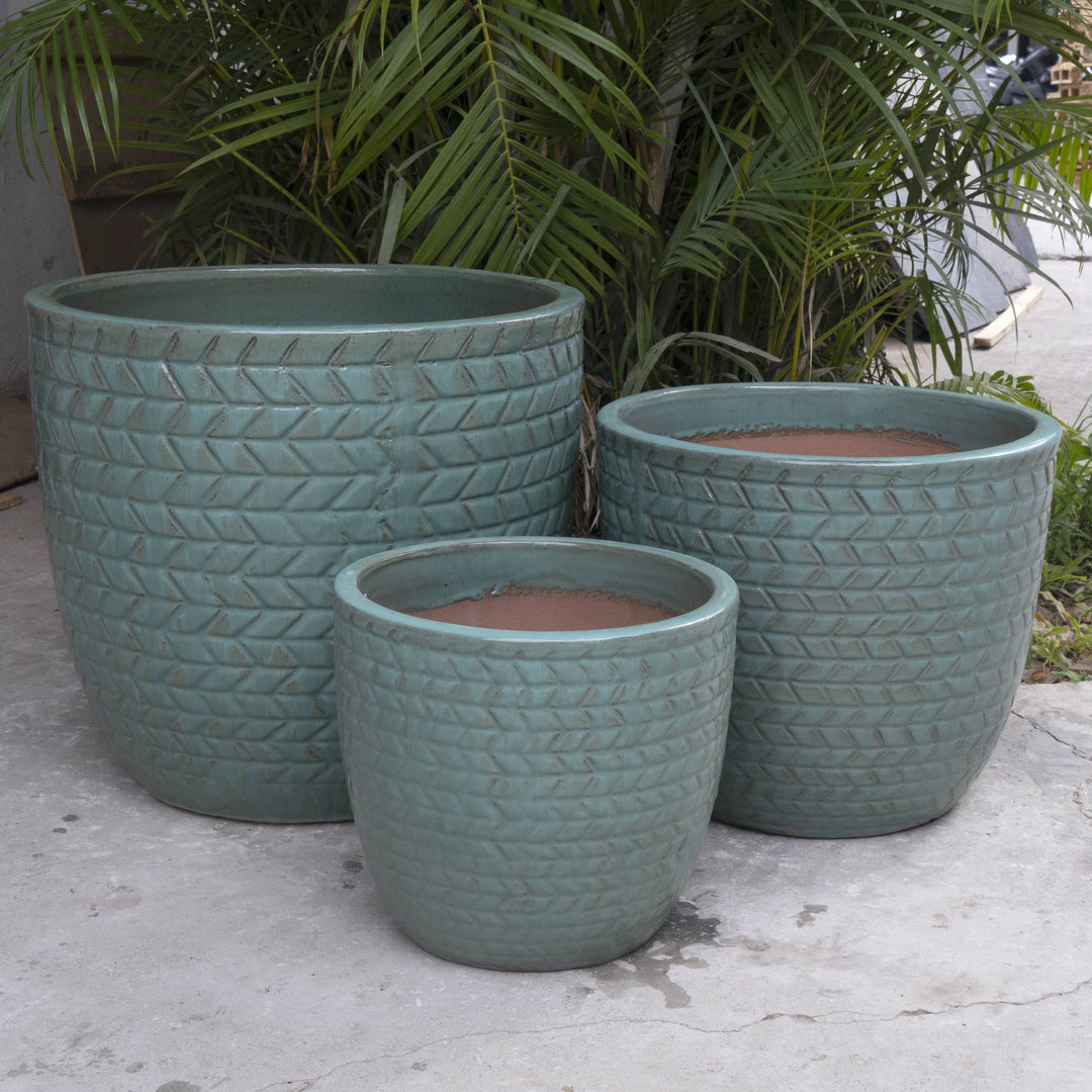 Zigzag Aqua Pot