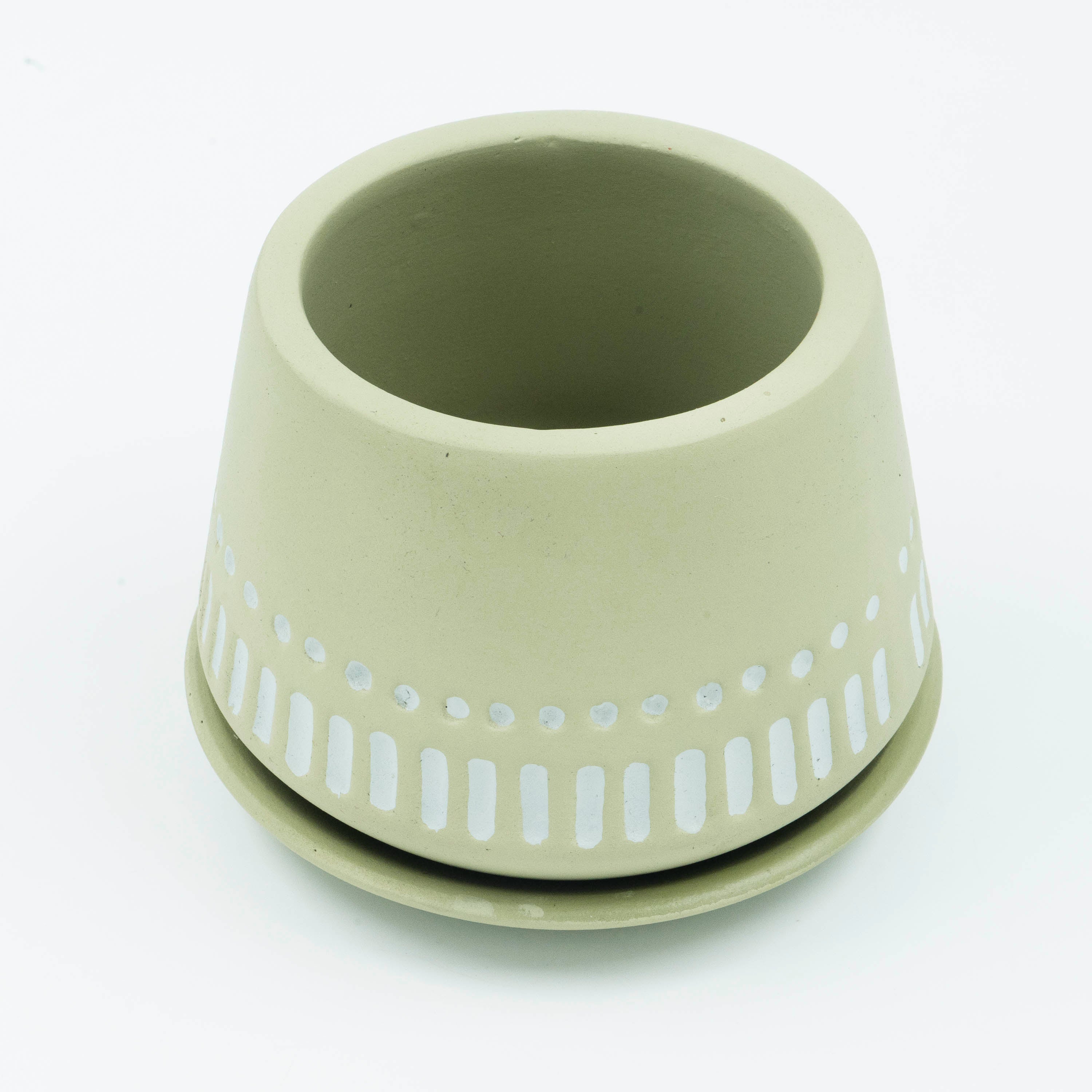 Terracotta Planter Bowl Etched Base