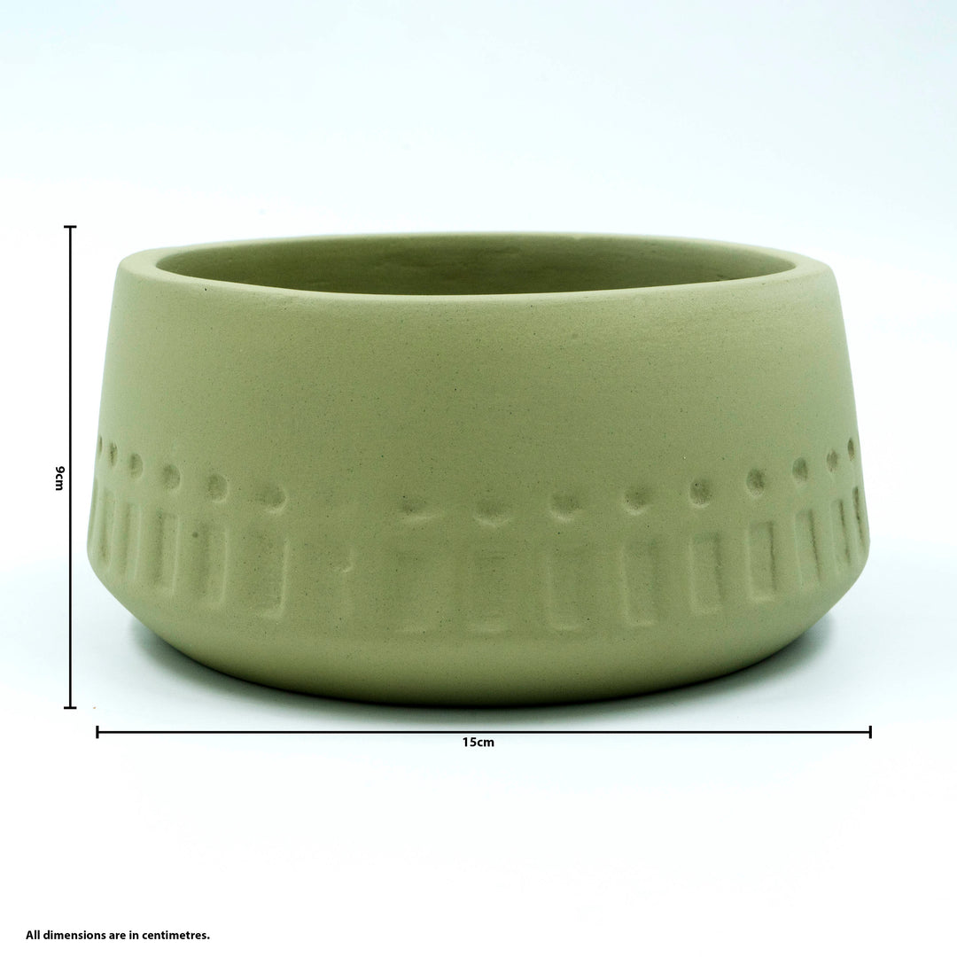 Terracotta Planter Wide Etched Base