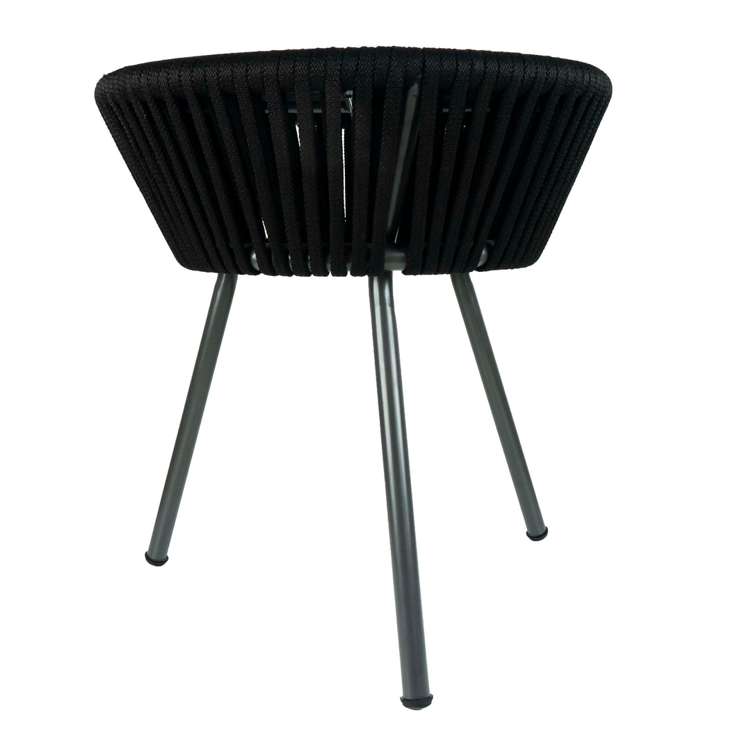 TALL ROPE SIDE TABLE - BLACK