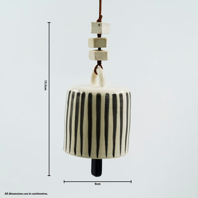 Striped ceramic bell