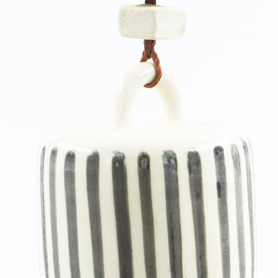 Striped ceramic bell