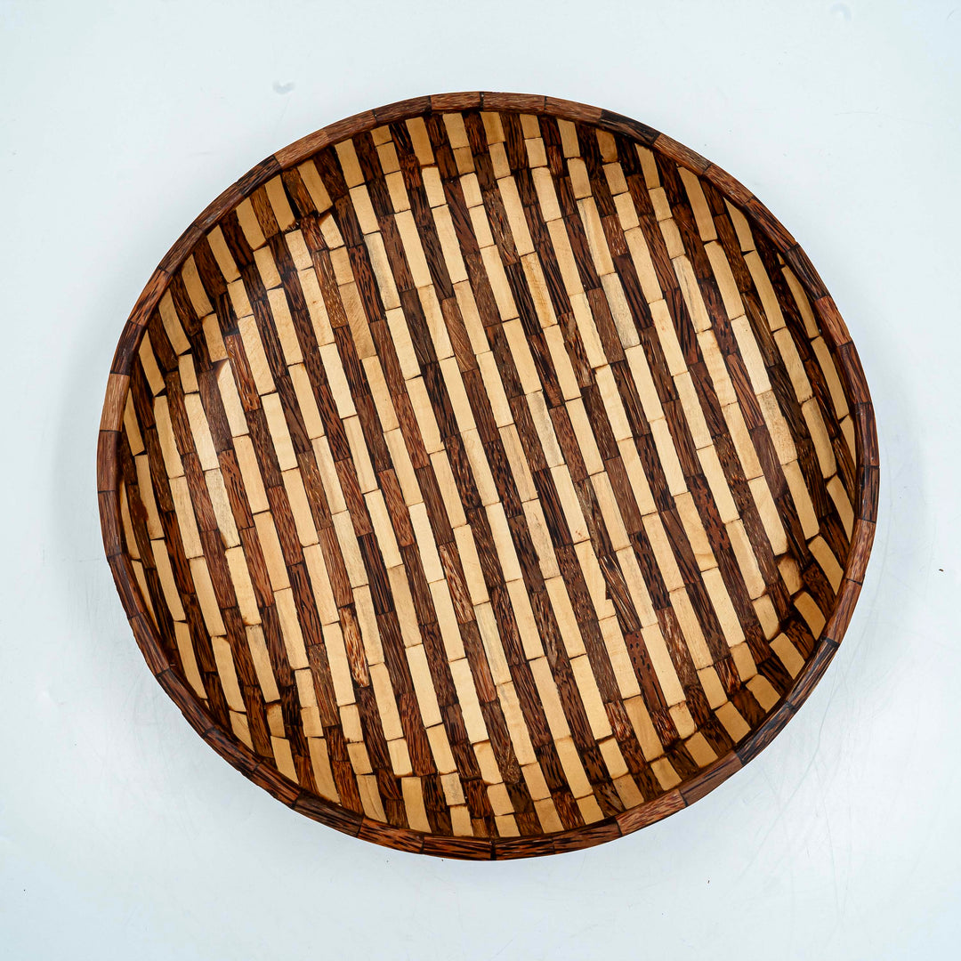 Fantail Wood Round Platter