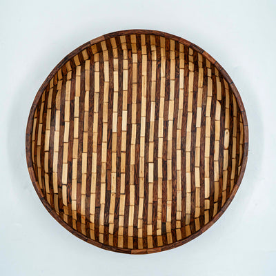 Fantail Wood Round Platter